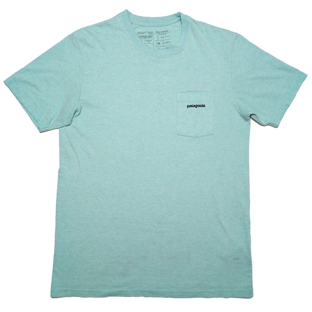 PATAGONIA Responsibili-Tee Short Sleeve T-Shirt P-6 Green 39178 Men's Medium M - Picture 2 of 11